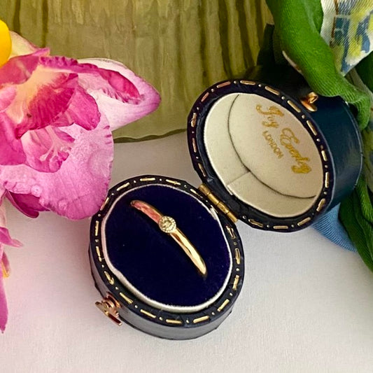 Solid Gold Diamond Birch Band by Joy Everley