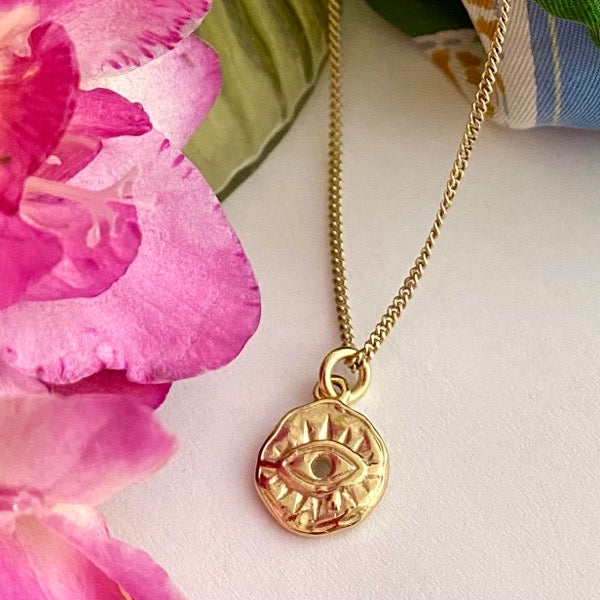 Solid Gold Eye Pendant by Joy Everley