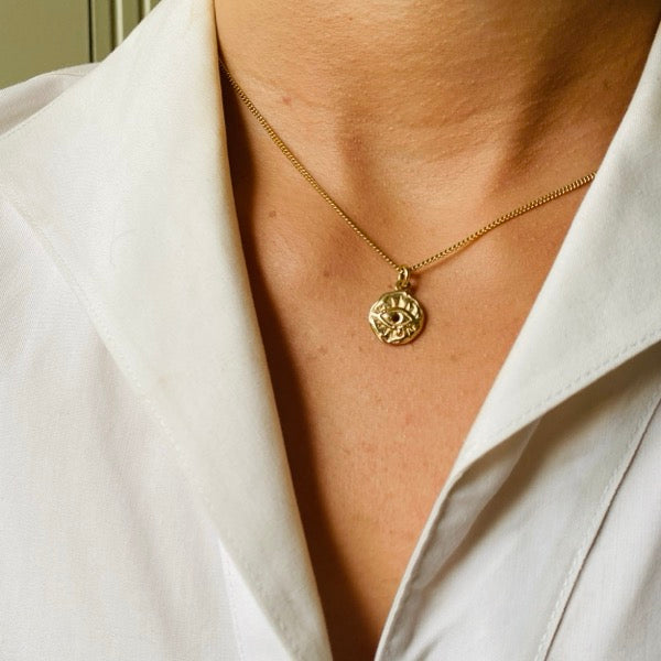 Solid Gold Eye Pendant by Joy Everley