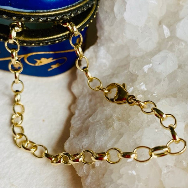 Solid Gold Chain Bracelet by Joy Everley