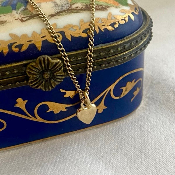 Solid Gold Tiny Smooth Heart by Joy Everley