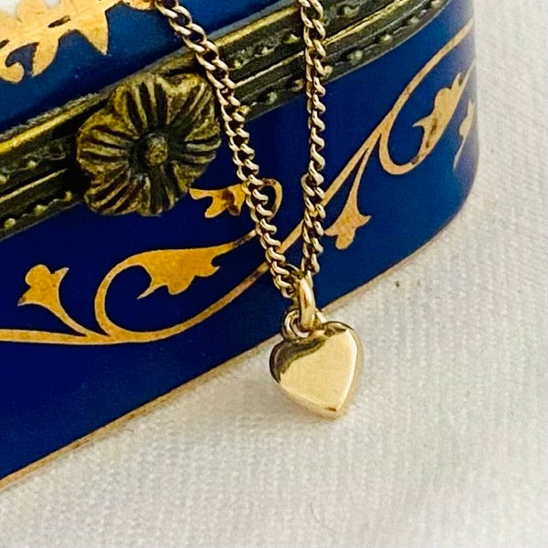 Solid Gold Tiny Smooth Heart by Joy Everley