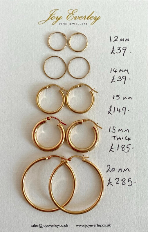 Gold Tiny Hoops by Joy Everley