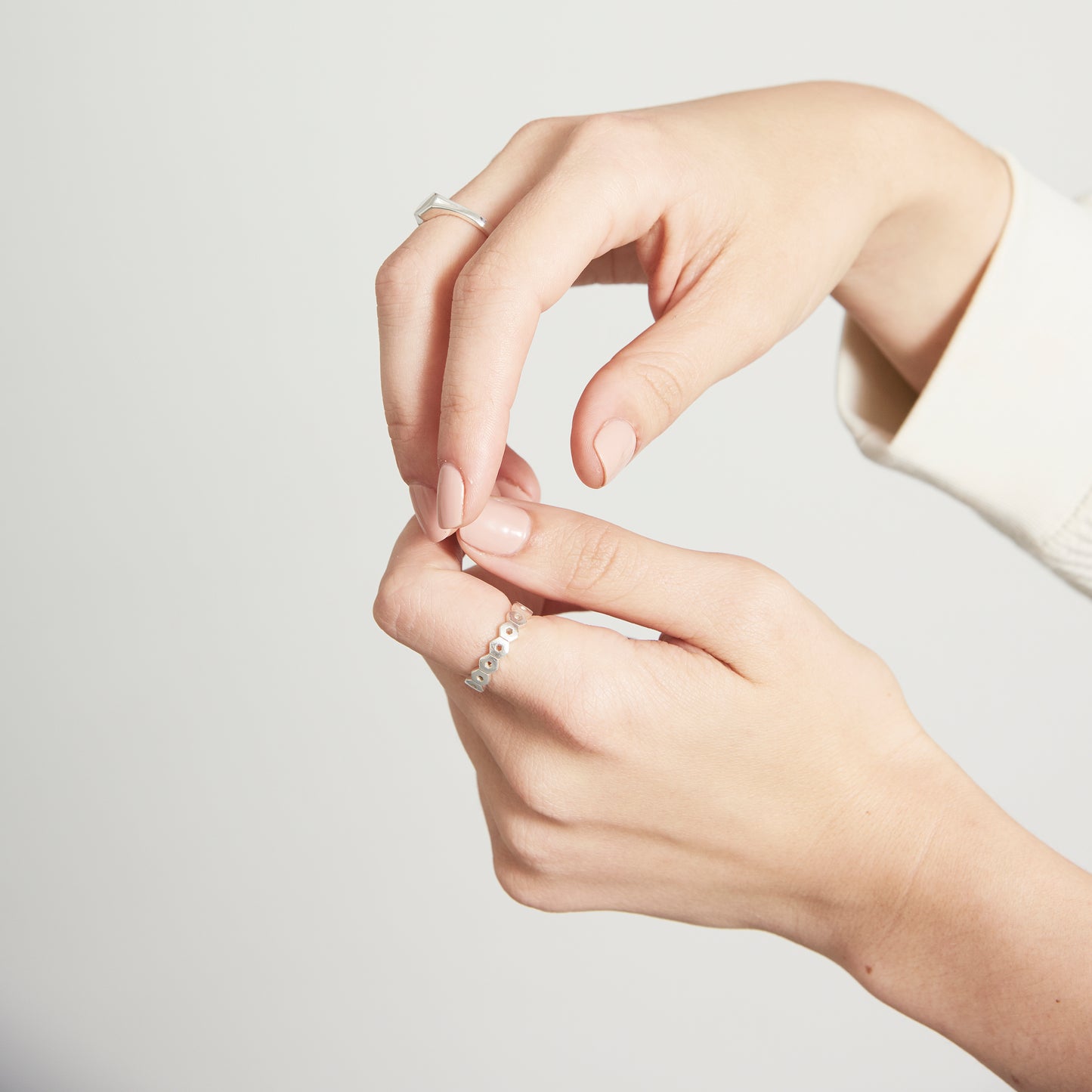 Hexagon Signet Ring by Yasmin Everley