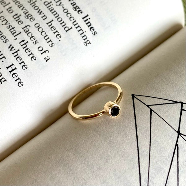 Black Diamond Gold Ring by Joy Everley