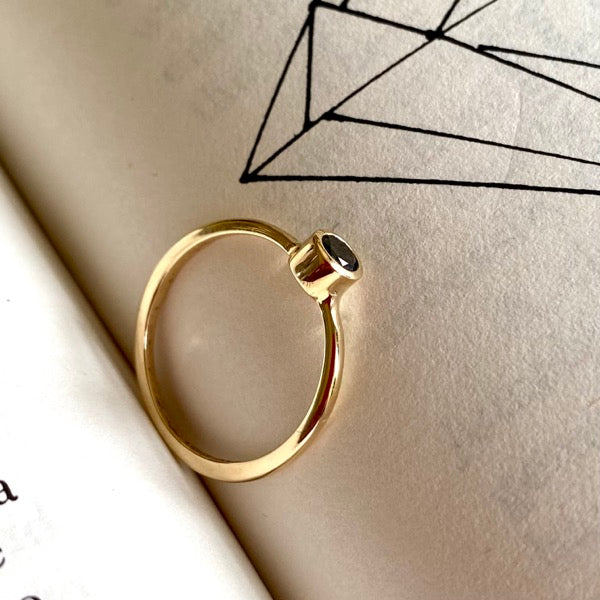 Black Diamond Gold Ring by Joy Everley