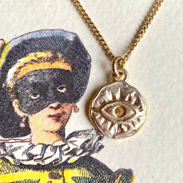Solid Gold Eye Pendant by Joy Everley