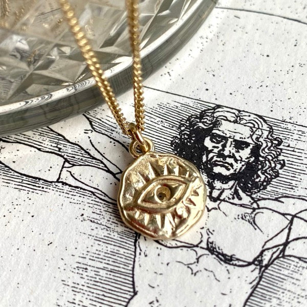 Solid Gold Eye Pendant by Joy Everley