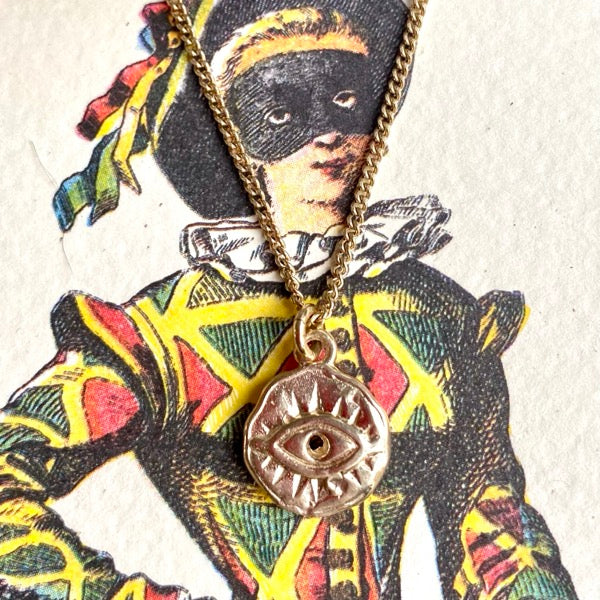 Solid Gold Eye Pendant by Joy Everley