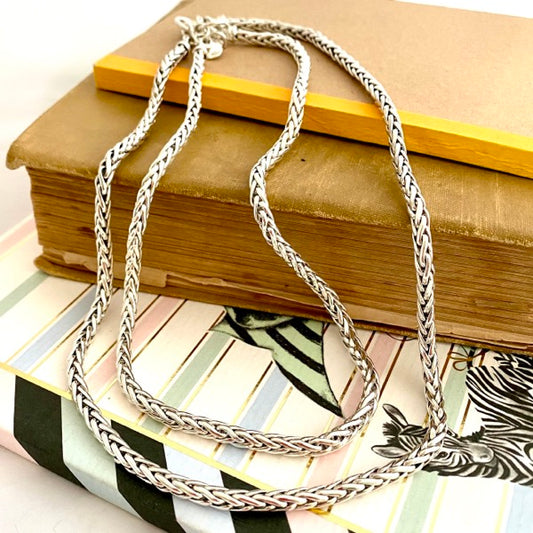 Silver Foxtail Woven Chain by Joy Everley