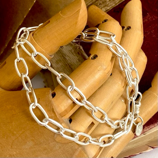 Silver Heavy Long Link Chain by Joy Everley