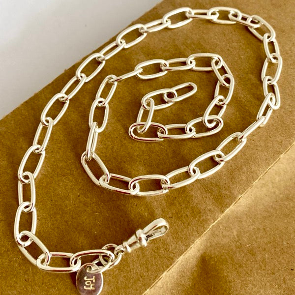 Silver Heavy Long Link Chain by Joy Everley