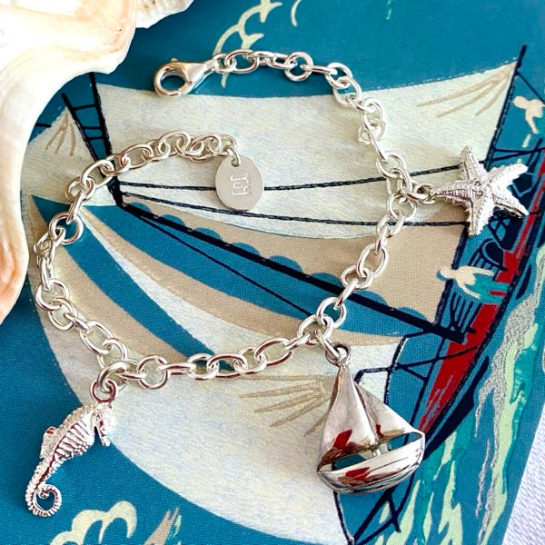 Solid Silver Light Link Bracelet by Joy Everley