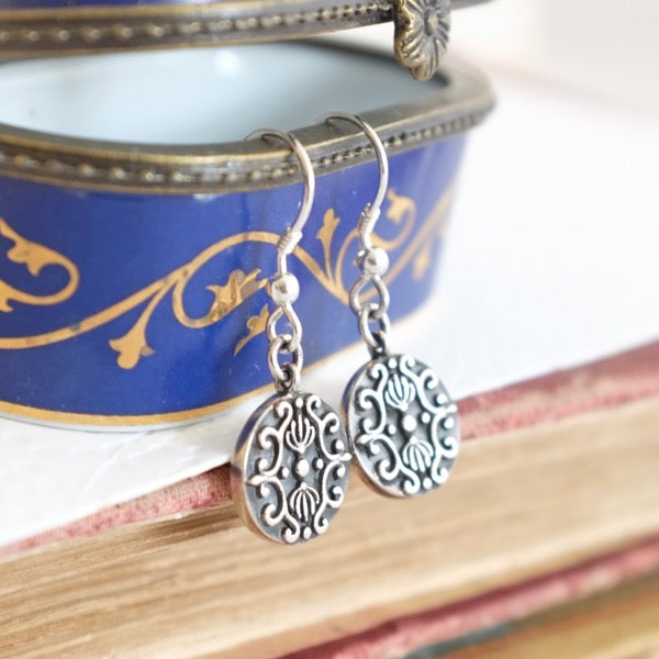 Silver Dark Baroque Disc by Joy Everley