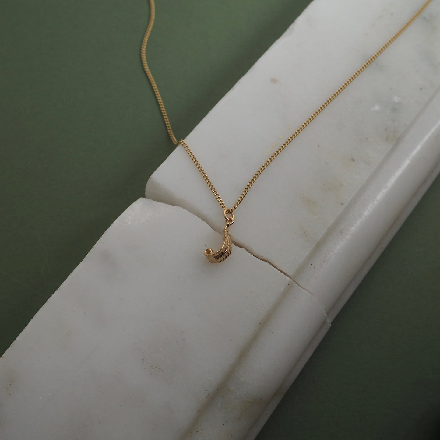 9ct Gold Fern Necklace by Yasmin Everley