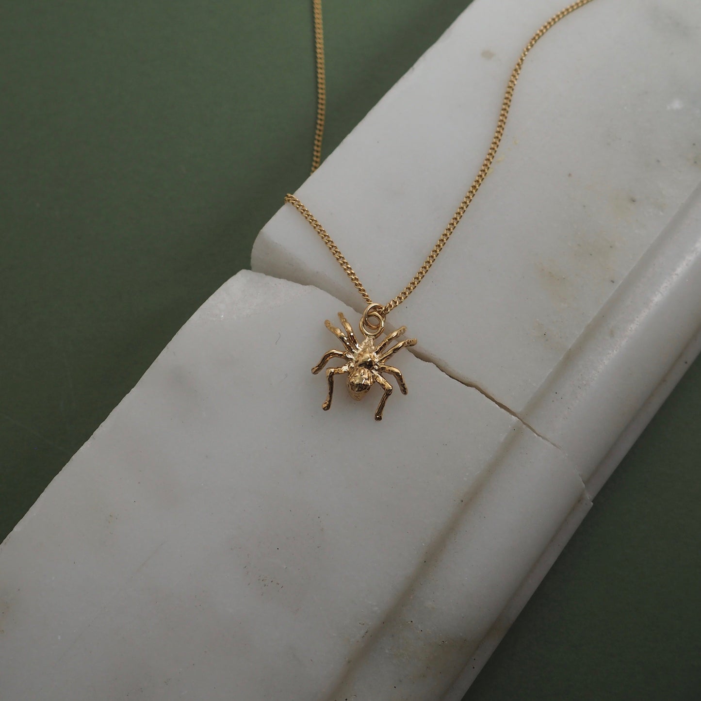 9ct Gold Little Spider Necklace by Yasmin Everley