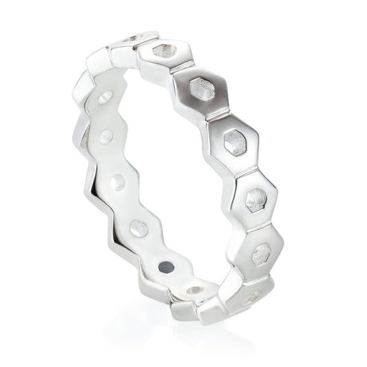 Silver Honeycomb Ring