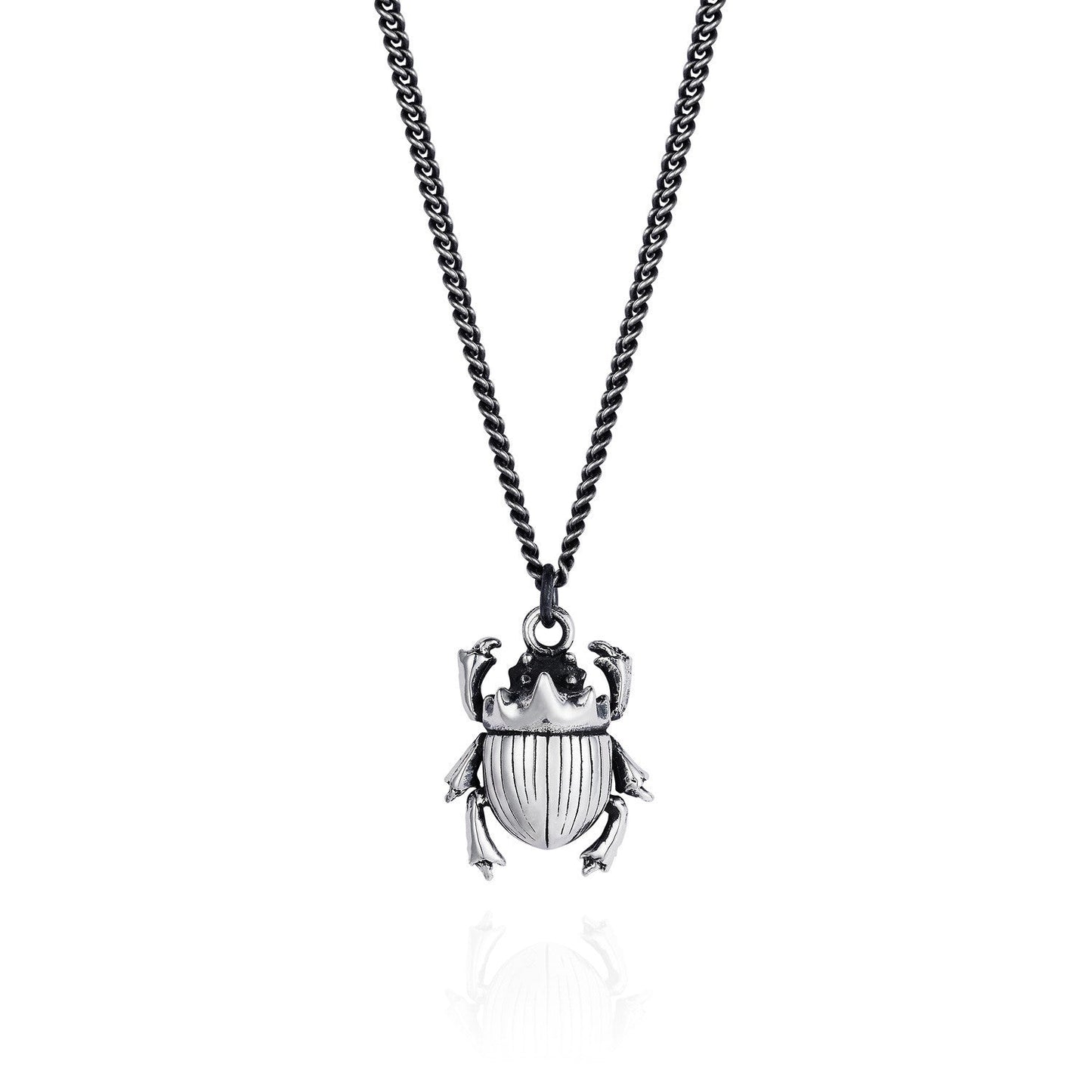 Little Scarab Necklace Medium Curb Chain