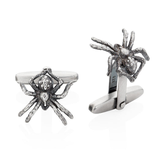 Dark Silver Little Spider Cufflinks