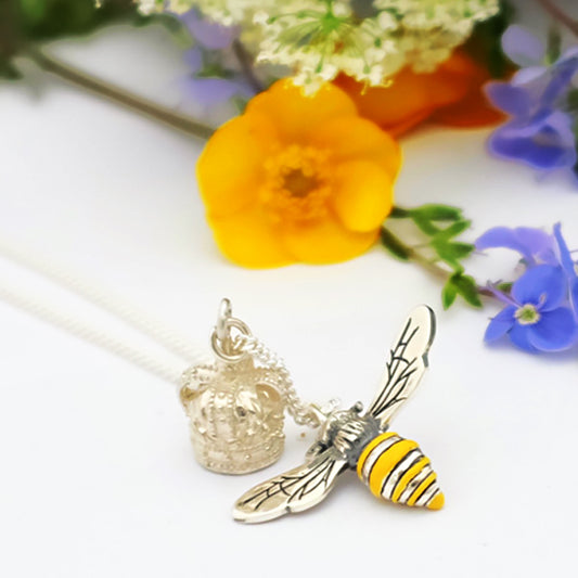Queen Bee Silver Necklace by Joy Everley