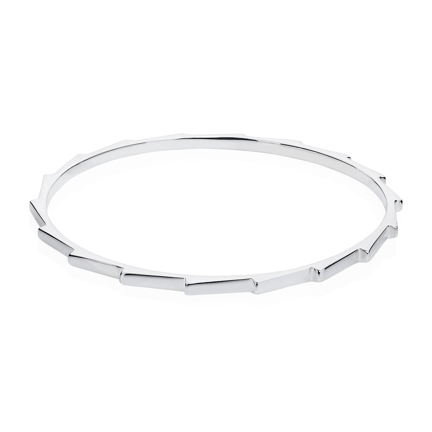 Silver Geometric Bangle