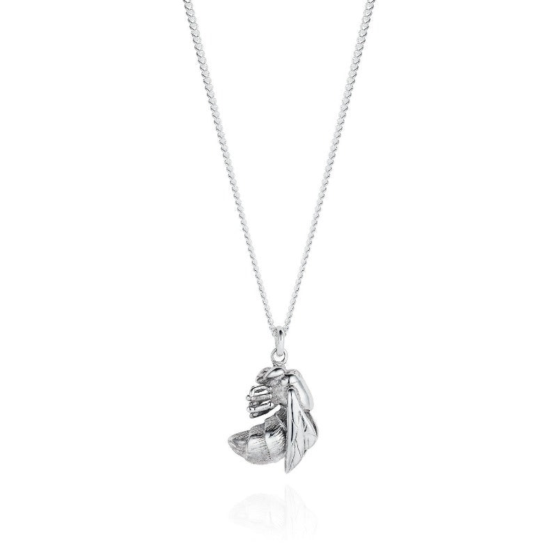 Large Silver Bee Necklace - Joy Everley Fine Jewellers, London