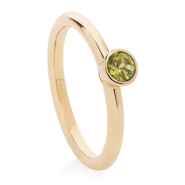 Peridot Gold Stacking Ring - Joy Everley Fine Jewellers, London