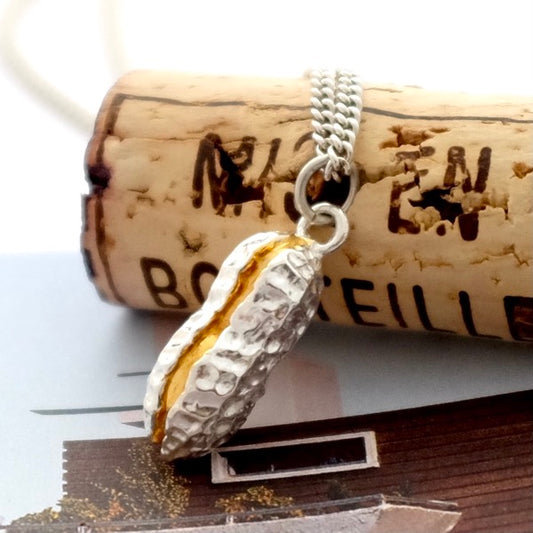 Silver Peanut Necklace by Joy Everley