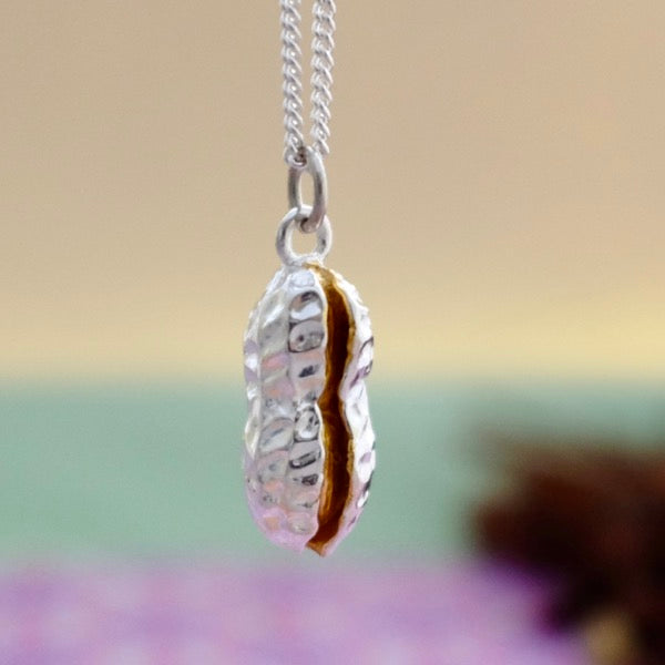 Silver Peanut Necklace by Joy Everley
