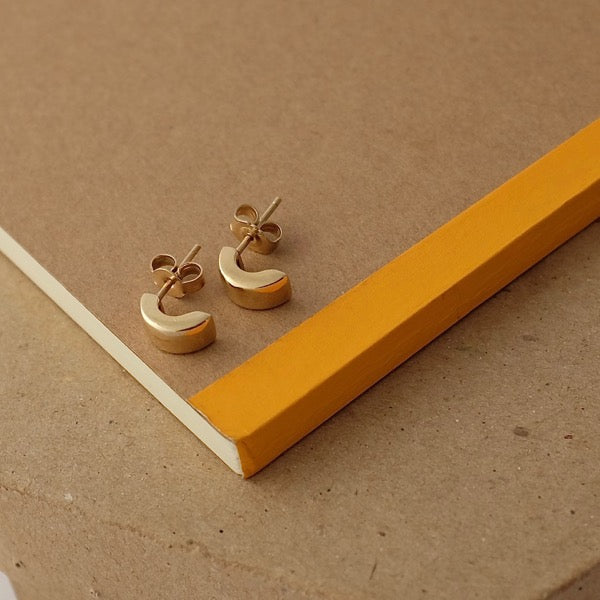 Solid Gold Little Chunky Hoops by Joy Everley