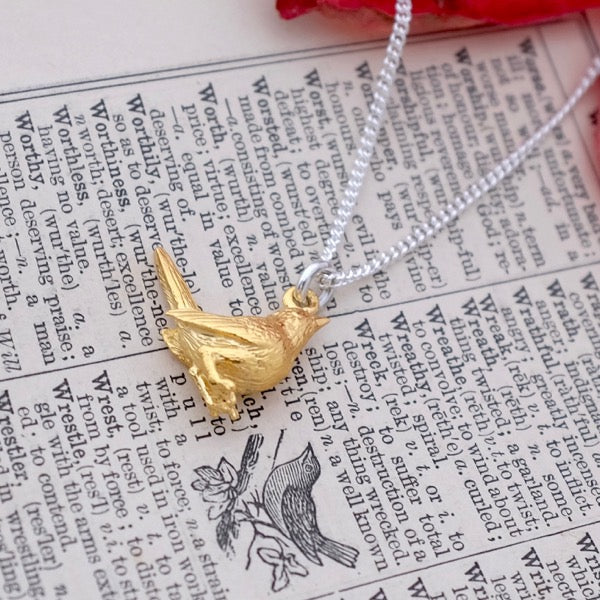 Silver Wren Charm by Joy Everley
