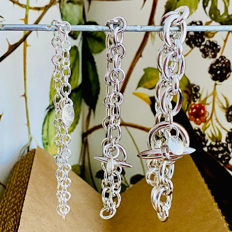 Silver Heavy Link Bracelet by Joy Everley