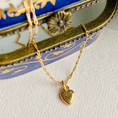 Solid Gold Tiny Smooth Heart by Joy Everley