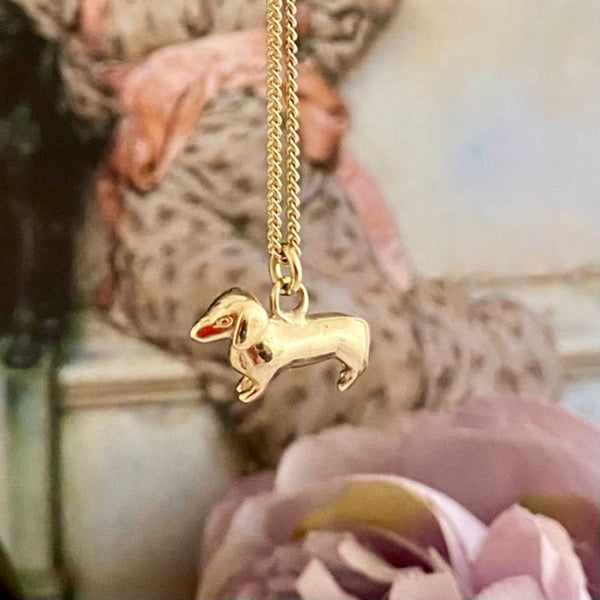 Solid Gold Dachshund Charm By Joy Everley