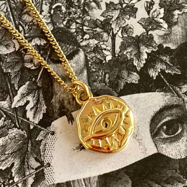Solid Gold Eye Pendant by Joy Everley