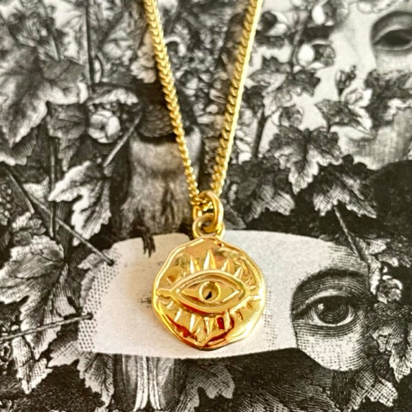 Solid Gold Eye Pendant by Joy Everley