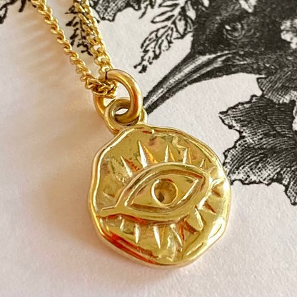 Solid Gold Eye Pendant by Joy Everley