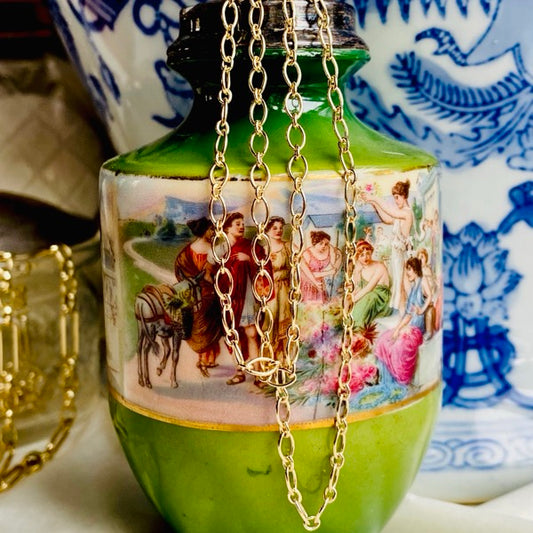 Solid Gold Open Oval Link Chain by Joy Everley