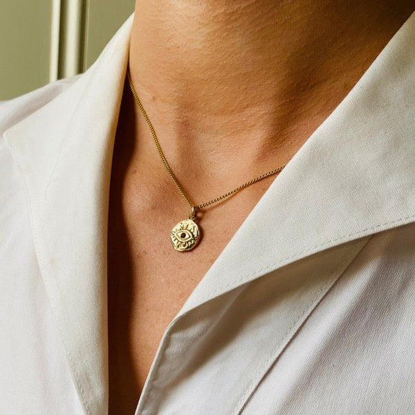 Solid Gold Eye Pendant by Joy Everley