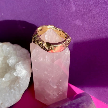 Solid Gold Rough Ring by Joy Everley