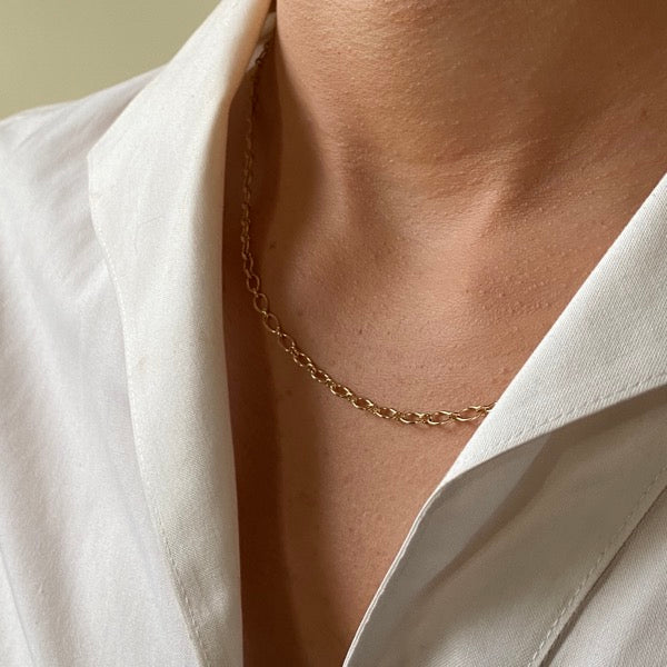 Solid Gold Open Oval Link Chain by Joy Everley