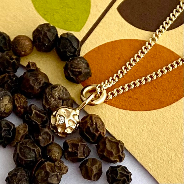 Solid Gold Peppercorn Pendant by Joy Everley