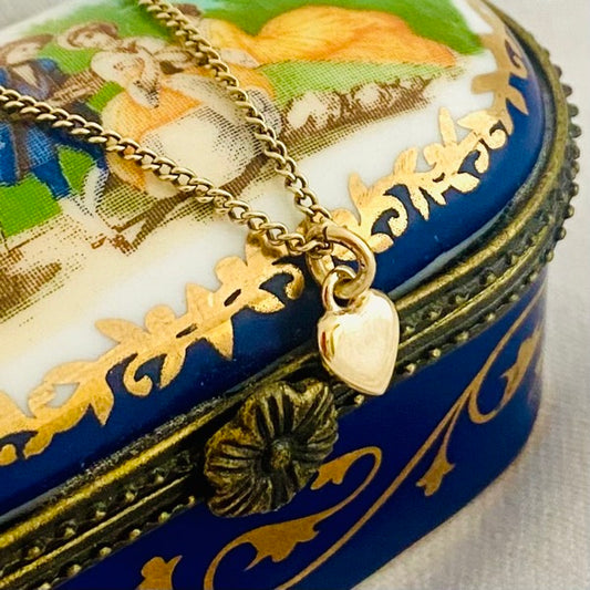Solid Gold Tiny Smooth Heart by Joy Everley