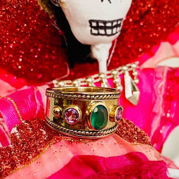 Solid Gold Etruscan Style Ring by Joy Everley