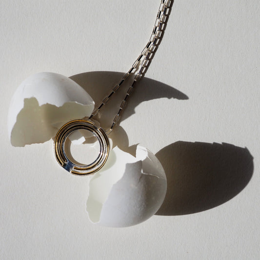 Saxony Silver Letter Necklace by Yasmin Everley