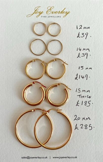 Gold Tiny Hoops by Joy Everley