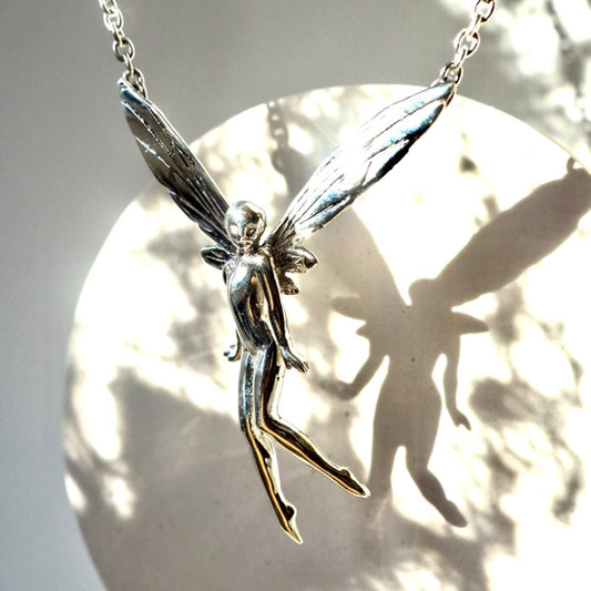 Silver Laughter Fairy Necklace by Joy Everley
