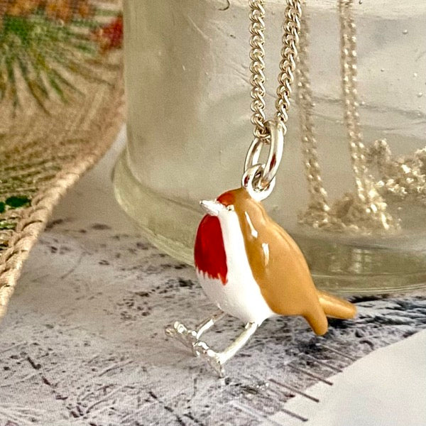 Robin Redbreast Silver Pendant by Joy Everley