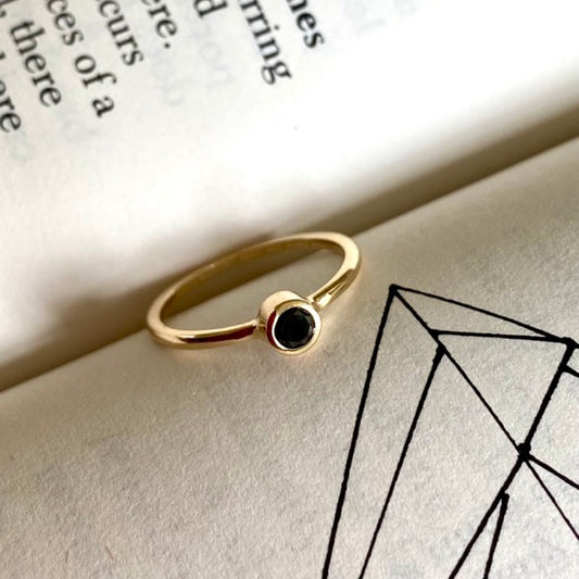 Black Diamond Gold Ring by Joy Everley