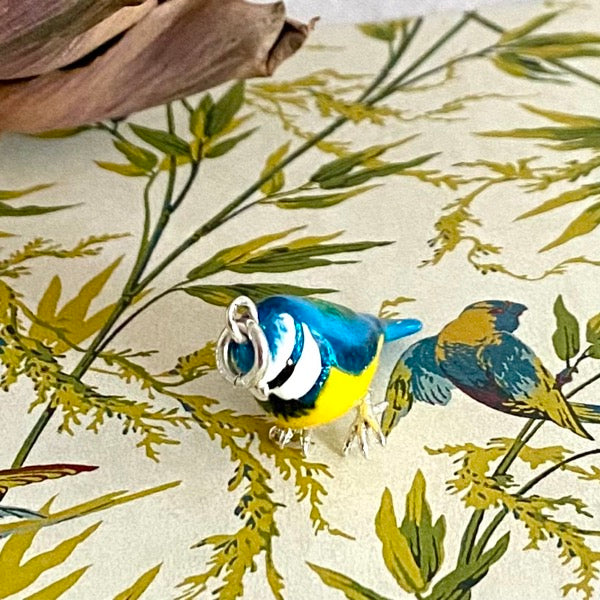 Blue Tit Silver pendant by Joy Everley